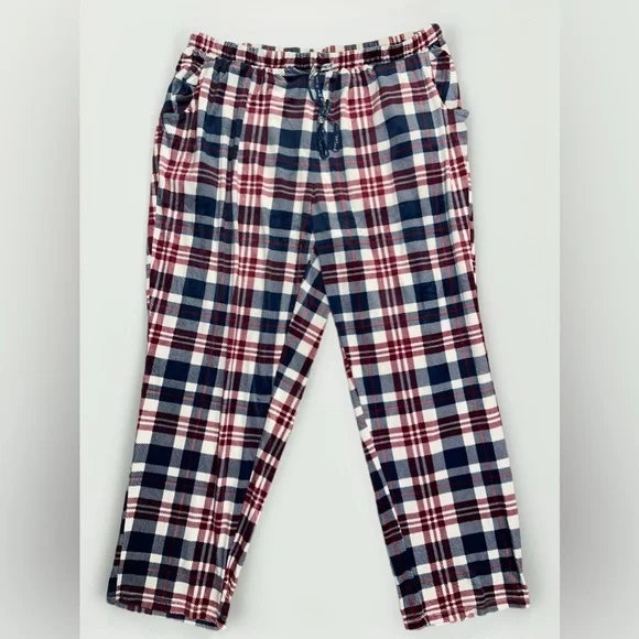 Like New Muk Luks silky velour stretch plaid pajama pants 2X - Picture 4 of 11